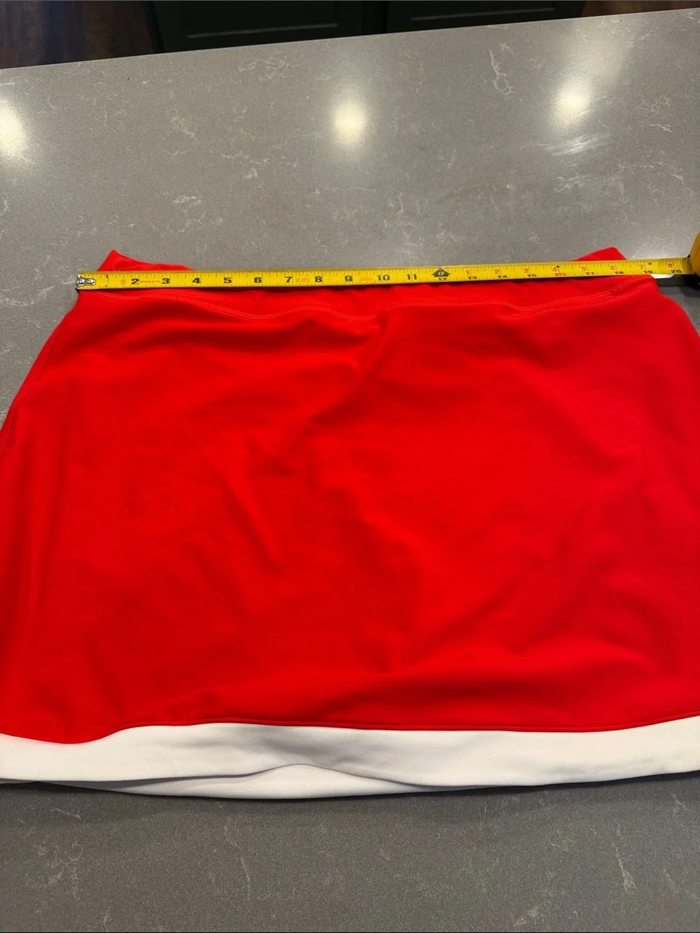 Abercrombie & Fitch Red Skort with White Hem